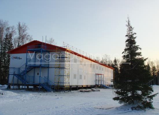 Блочно-модульное здание общежития на 80 человек на Верхне-Шапшинском месторождении
